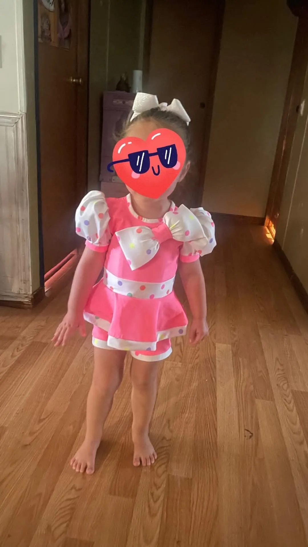 Coral and White Polka Dot Toni O Casual 