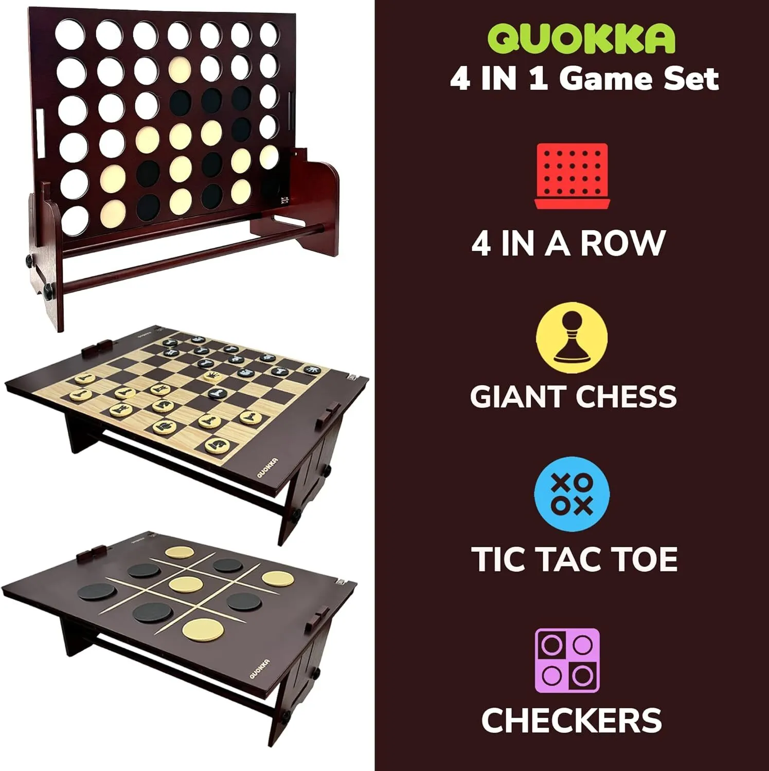 4 in 1 Connect 4, Tic-Tac-Toe, Chess, Checkers