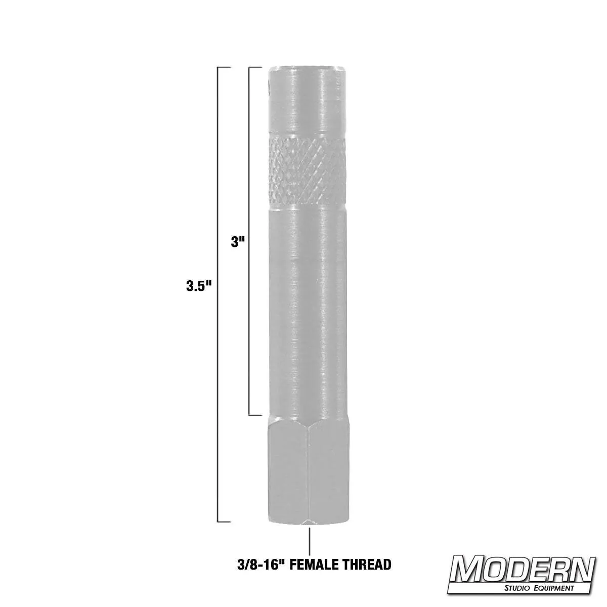 3" Steel Baby Pin With 3/8" Female Thread