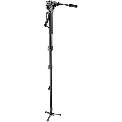 Manfrotto 561BHDV Video Monopod with Fluid Head (Black)