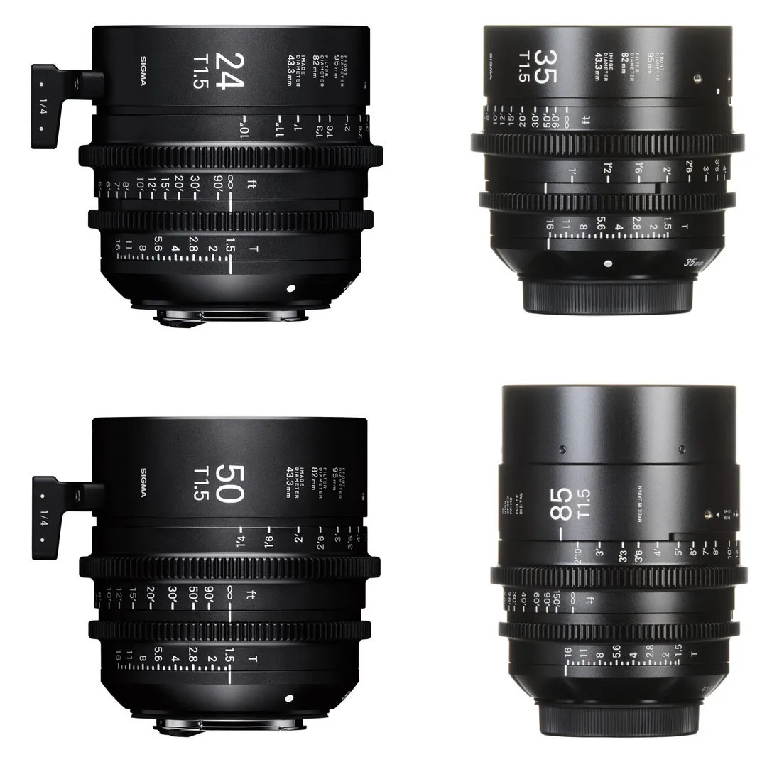 Sigma T1.5 FF High-Speed Prime (EF Mount, Feet) - 4 Lens set