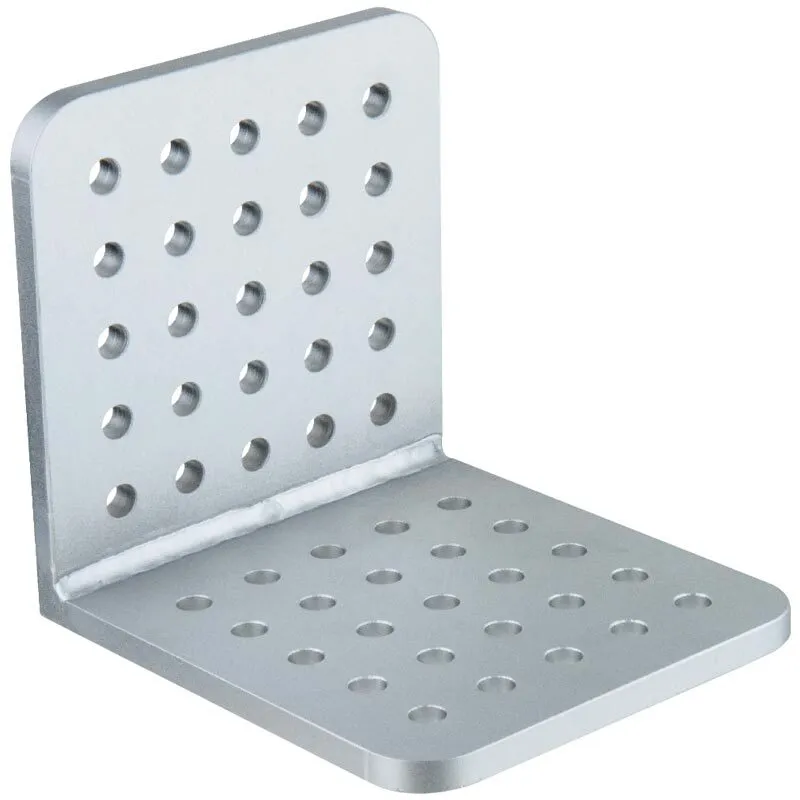 L 90 ° Aluminum Cheese Plate 6" x 6" 3/8" Hole
