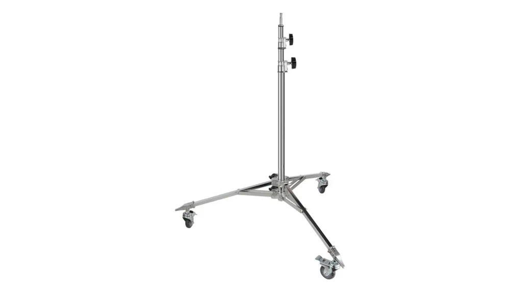 Steel Roller Stand II with Low Base and Braking Wheels 9.5'
