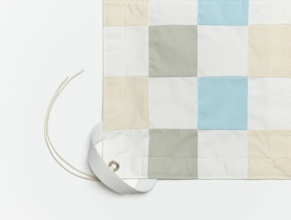 6 x 6 Amber Checkerboard Overhead Rag