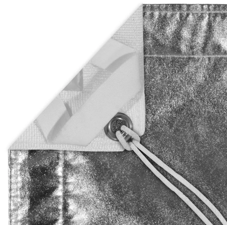 4 x 4 Silver Lame 48x48"