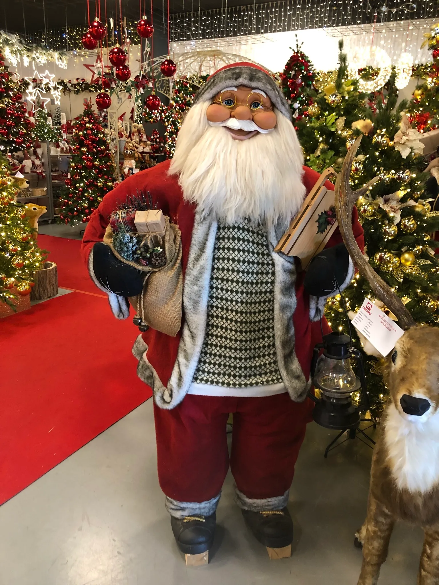 Babbo Natale stoffa h180