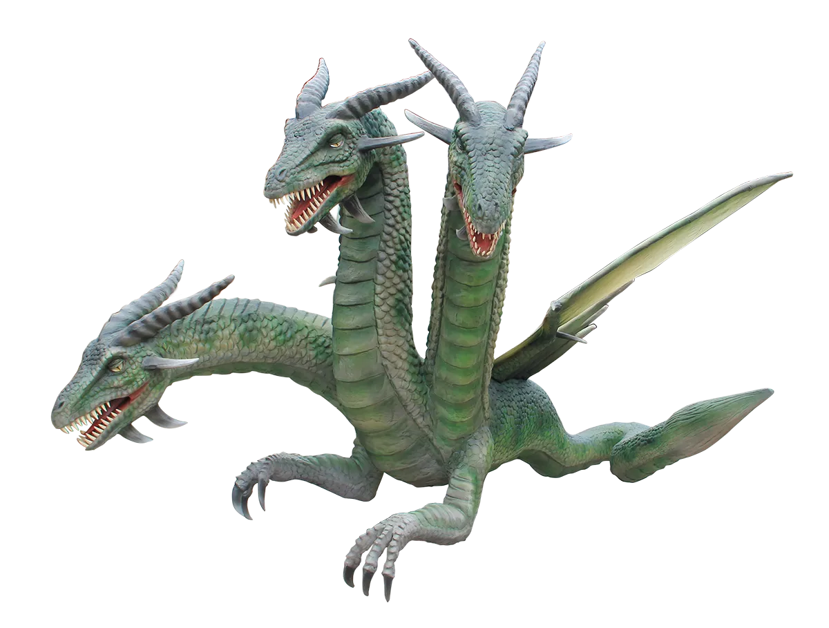 Drago animatronico a 3 teste (mt. 3) a noleggio