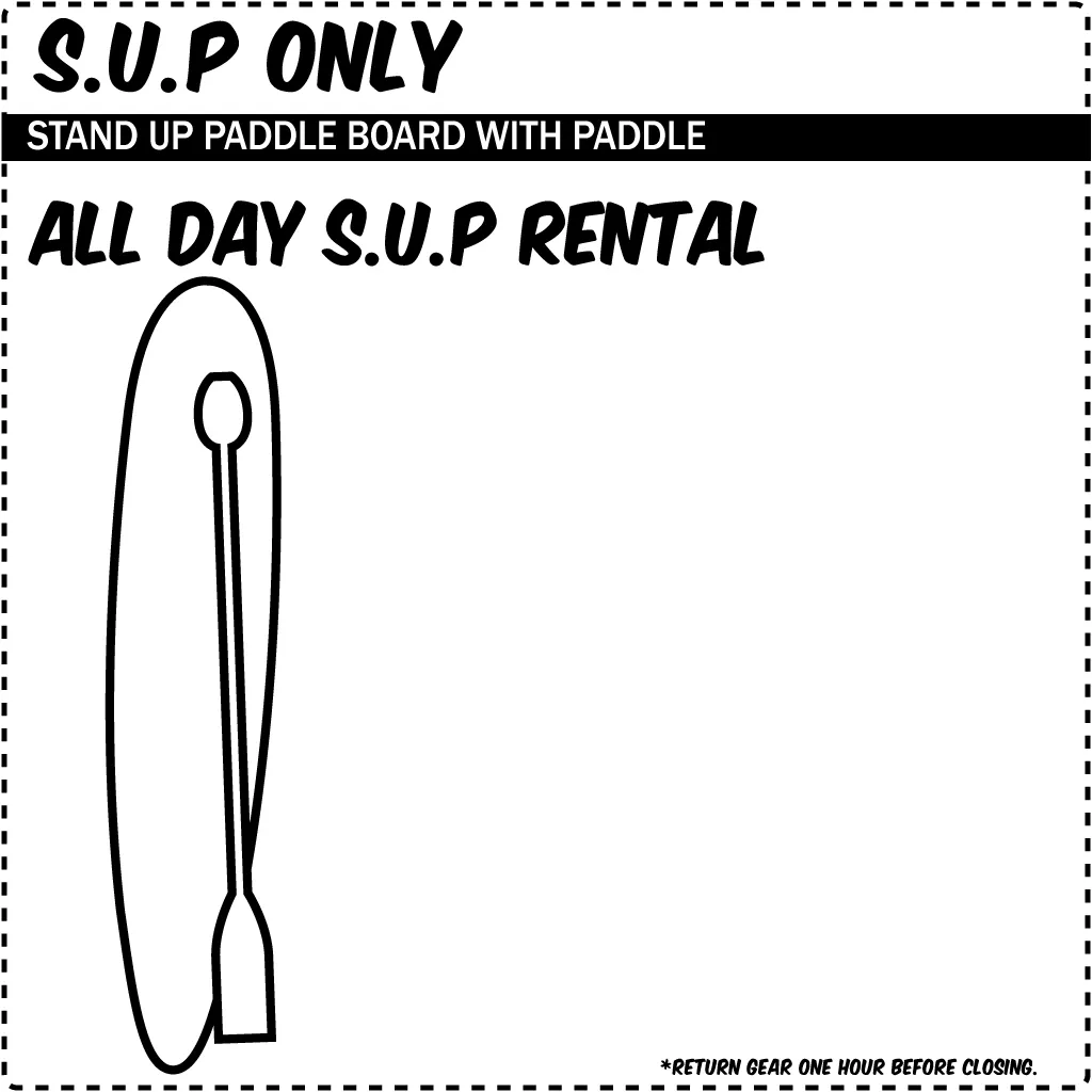 Stand Up Paddleboard Rental