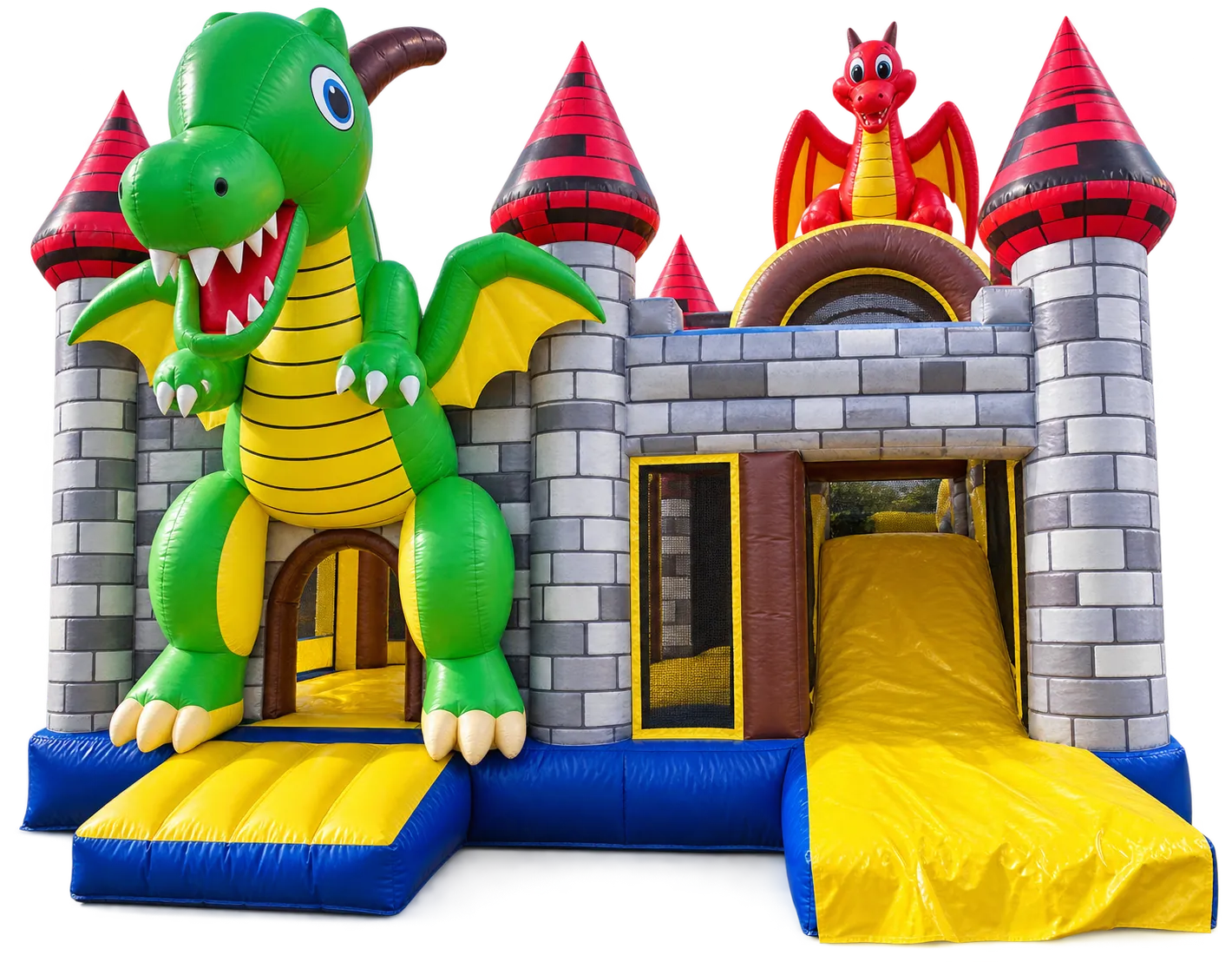 Springkussen multifun Kasteel met draken