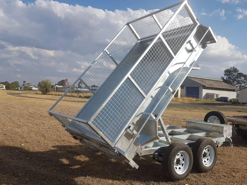 FOR SALE 10x6 Box Tipper Trailer with Cage