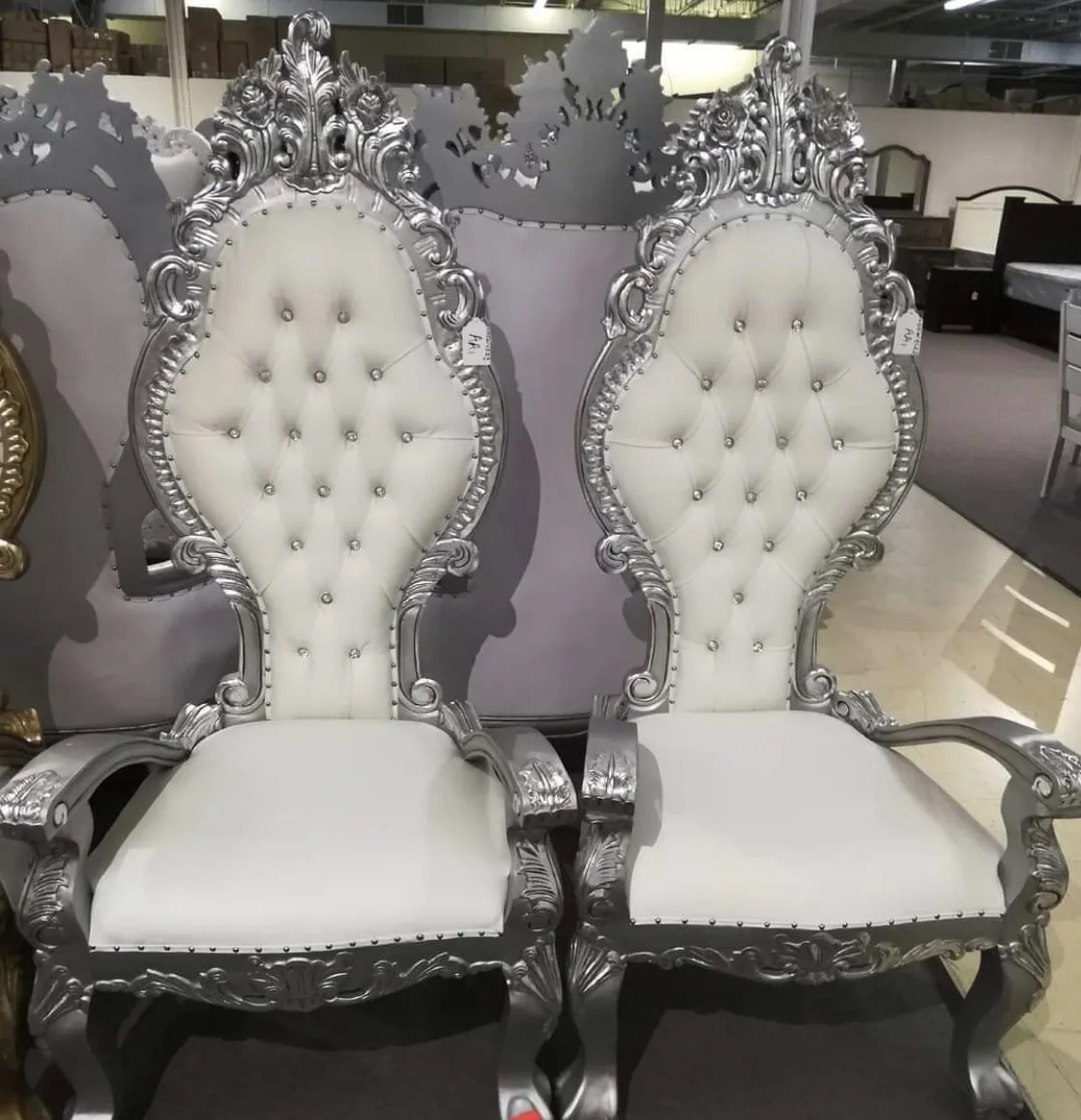 Large White and Silver Throne 