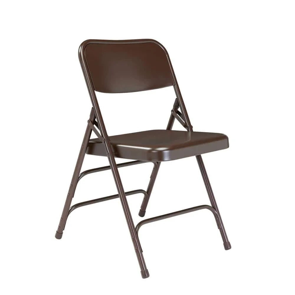 Brown folding chairs