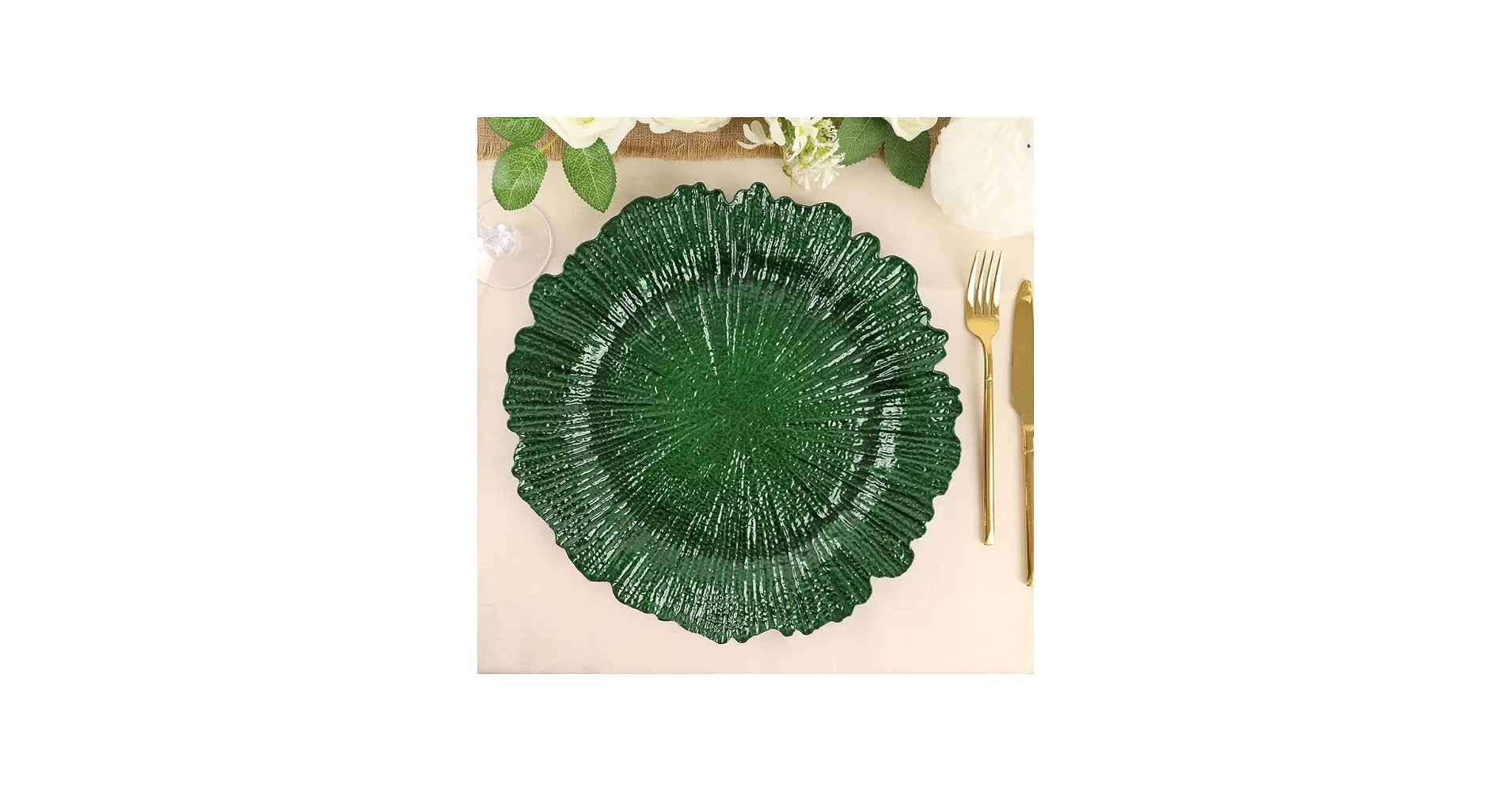 Emerald Green Reef Charger Plate