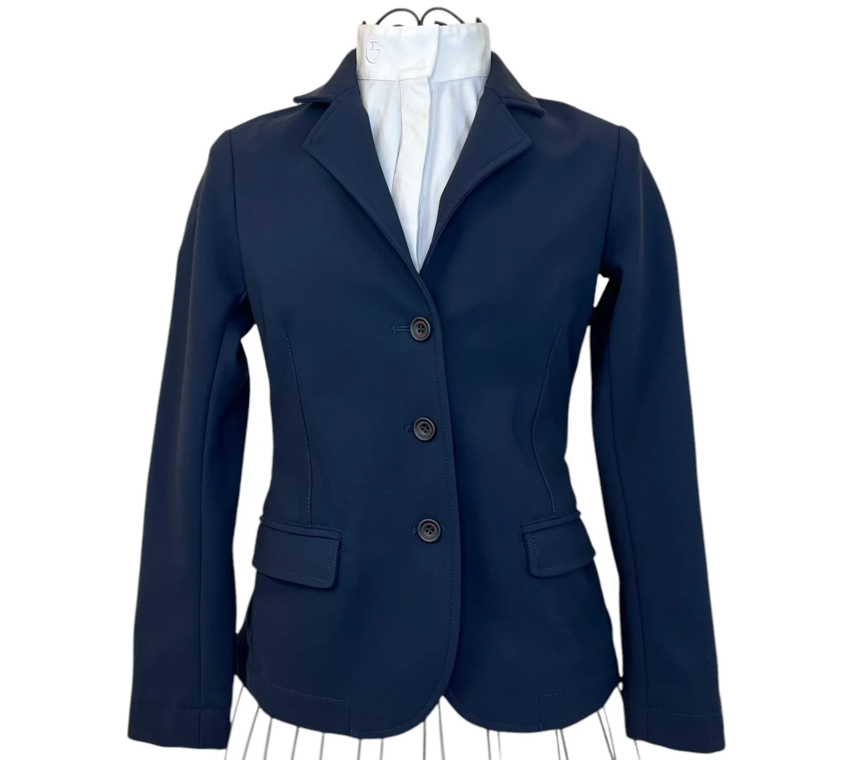 Cavalleria Toscana Girls Competition Jacket, Navy, Size 10