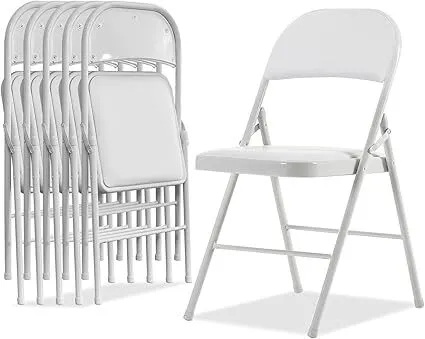 Padded White Folding Chairs