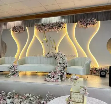 16 ft White Backdrop with LED Lights