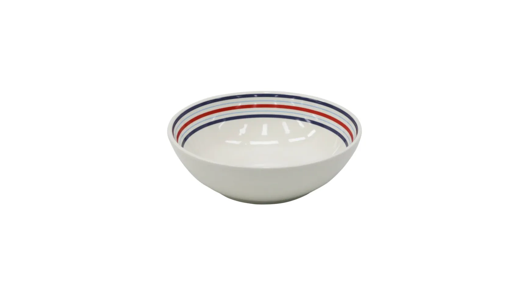 Blue & Red Stripe Bowl
