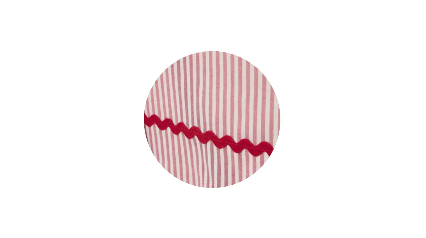 Red Ticking Stripe Tablecloth