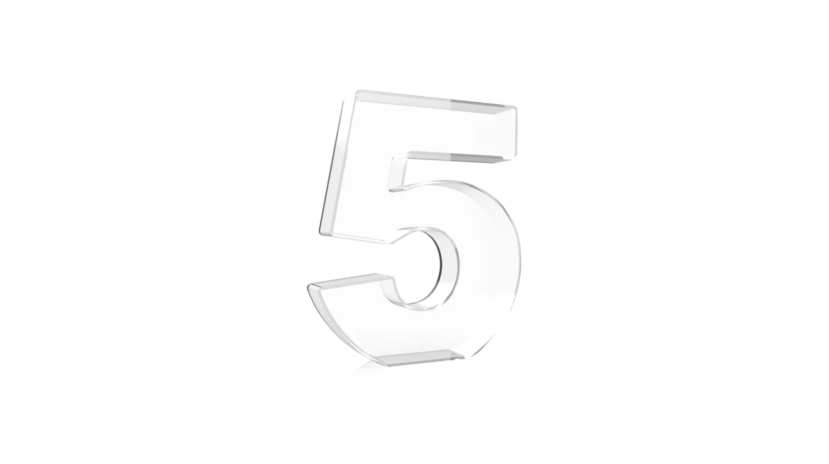 Acrylic Fillable Number 5