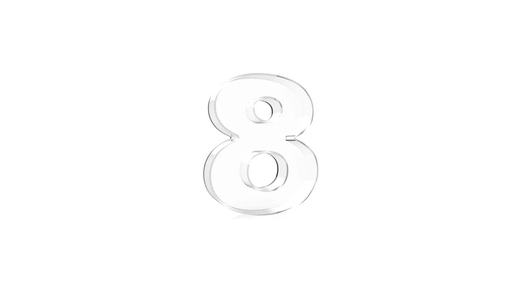 Acrylic Fillable Number 8