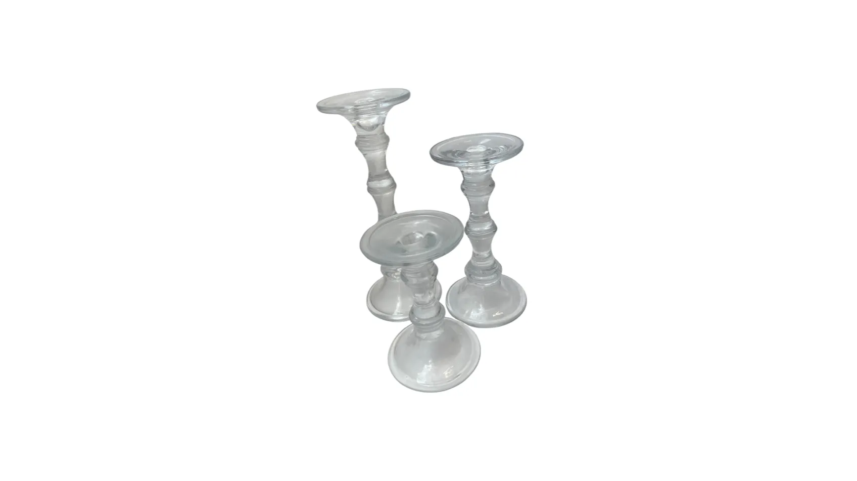 Glass Candleholders