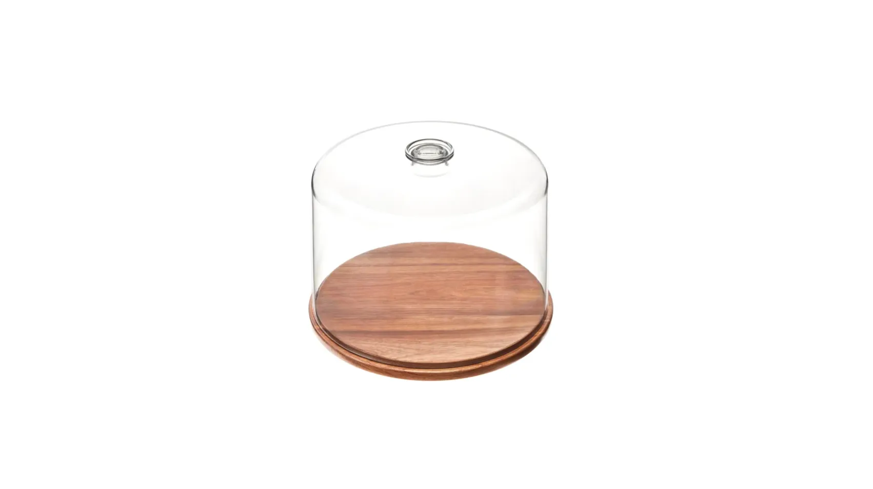 Wood Cake Plate with Dome Lid