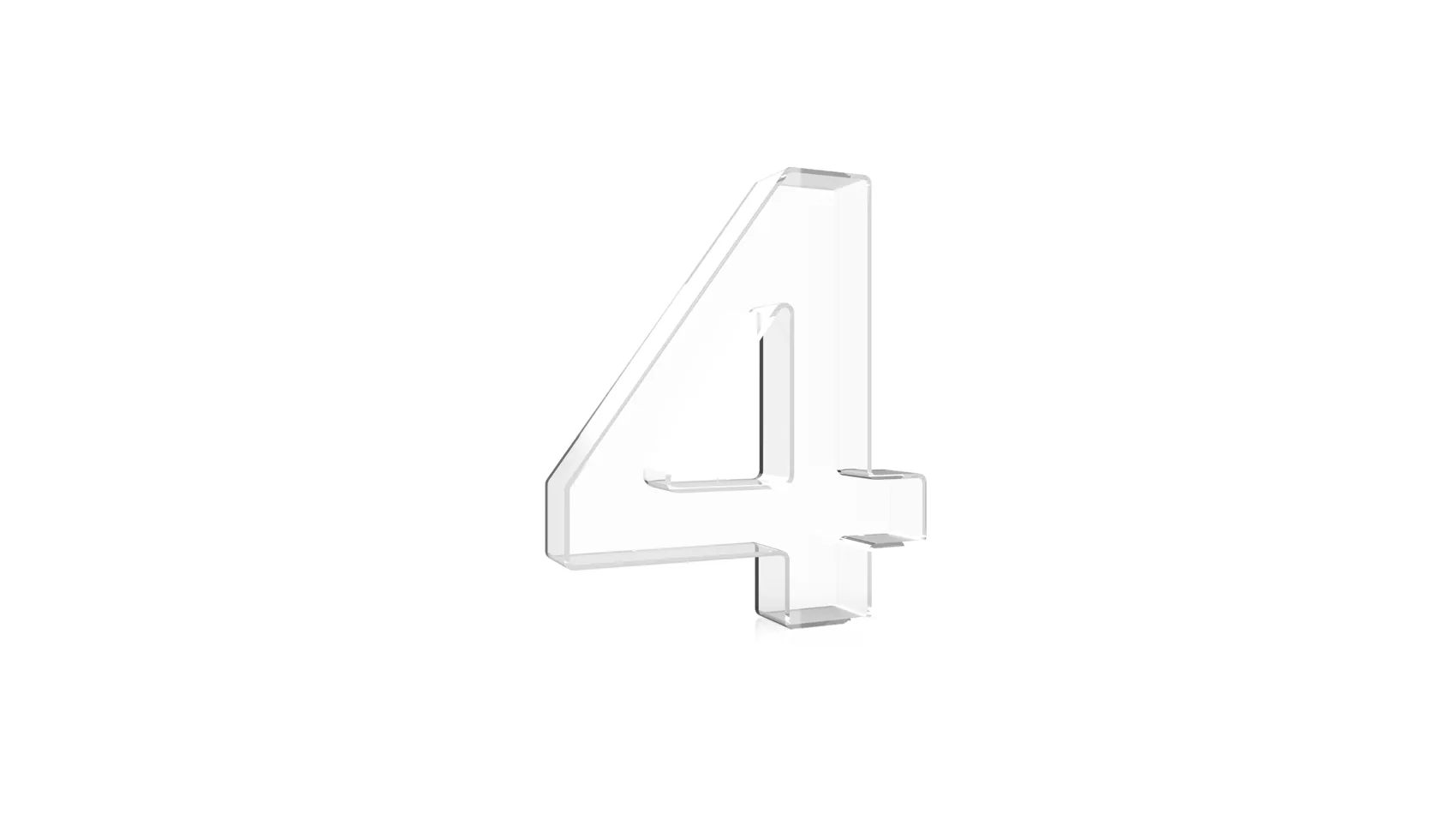 Acrylic Fillable Number 4