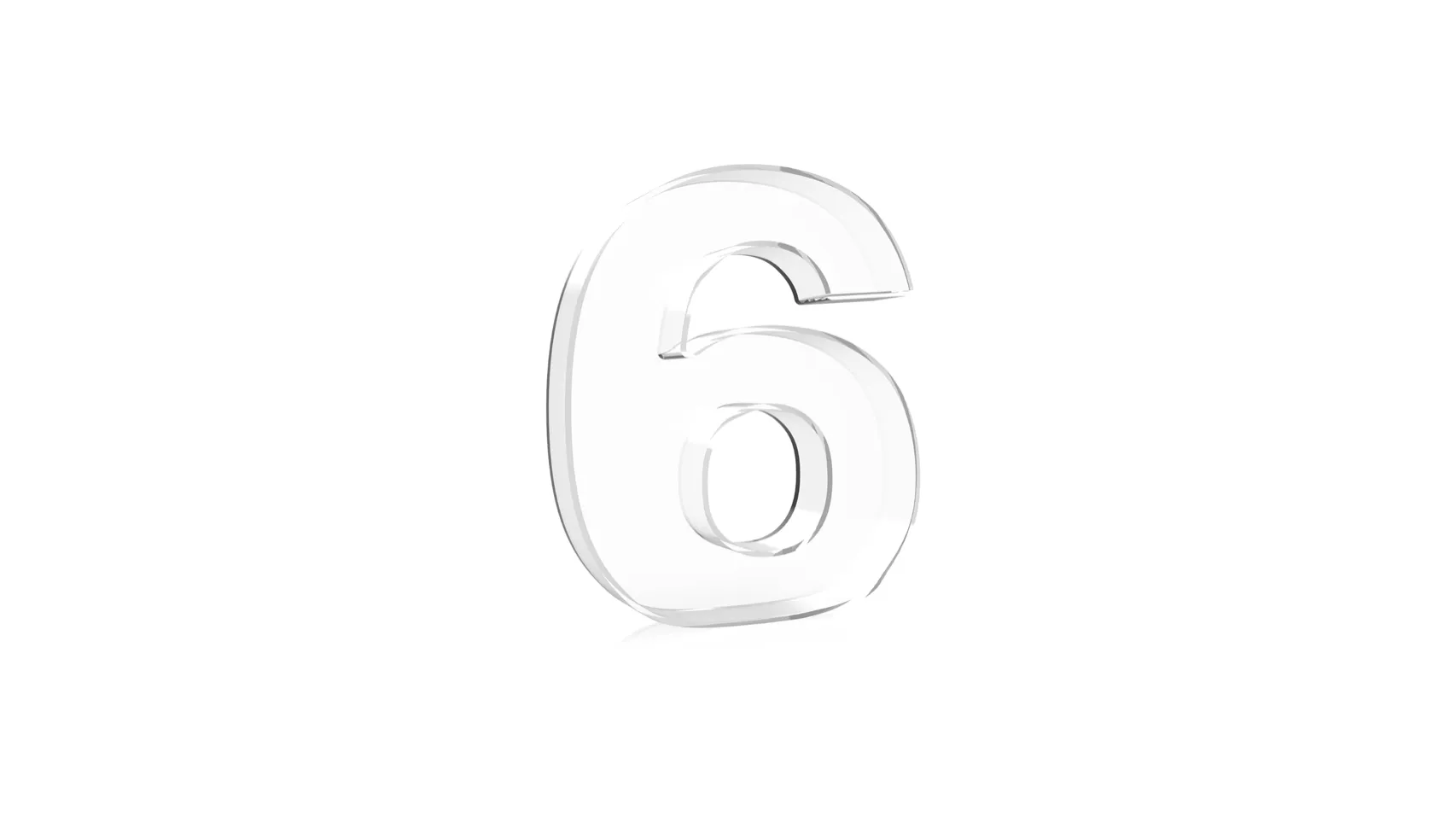 Acrylic Fillable Number 6