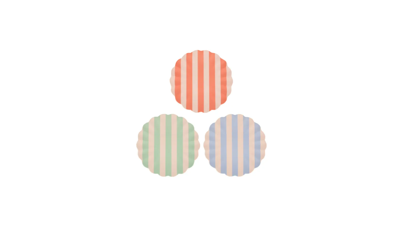 Large Striped Plates