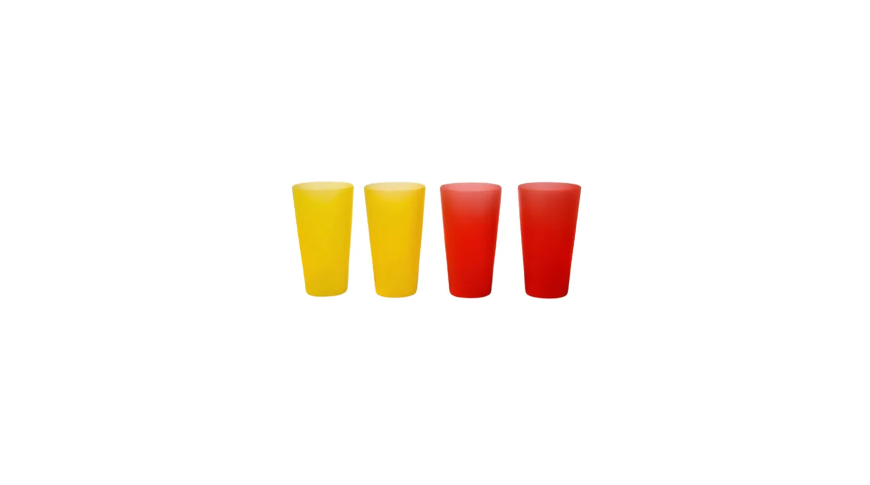 Tumblers - 20oz - Plastic - Red/Yellow