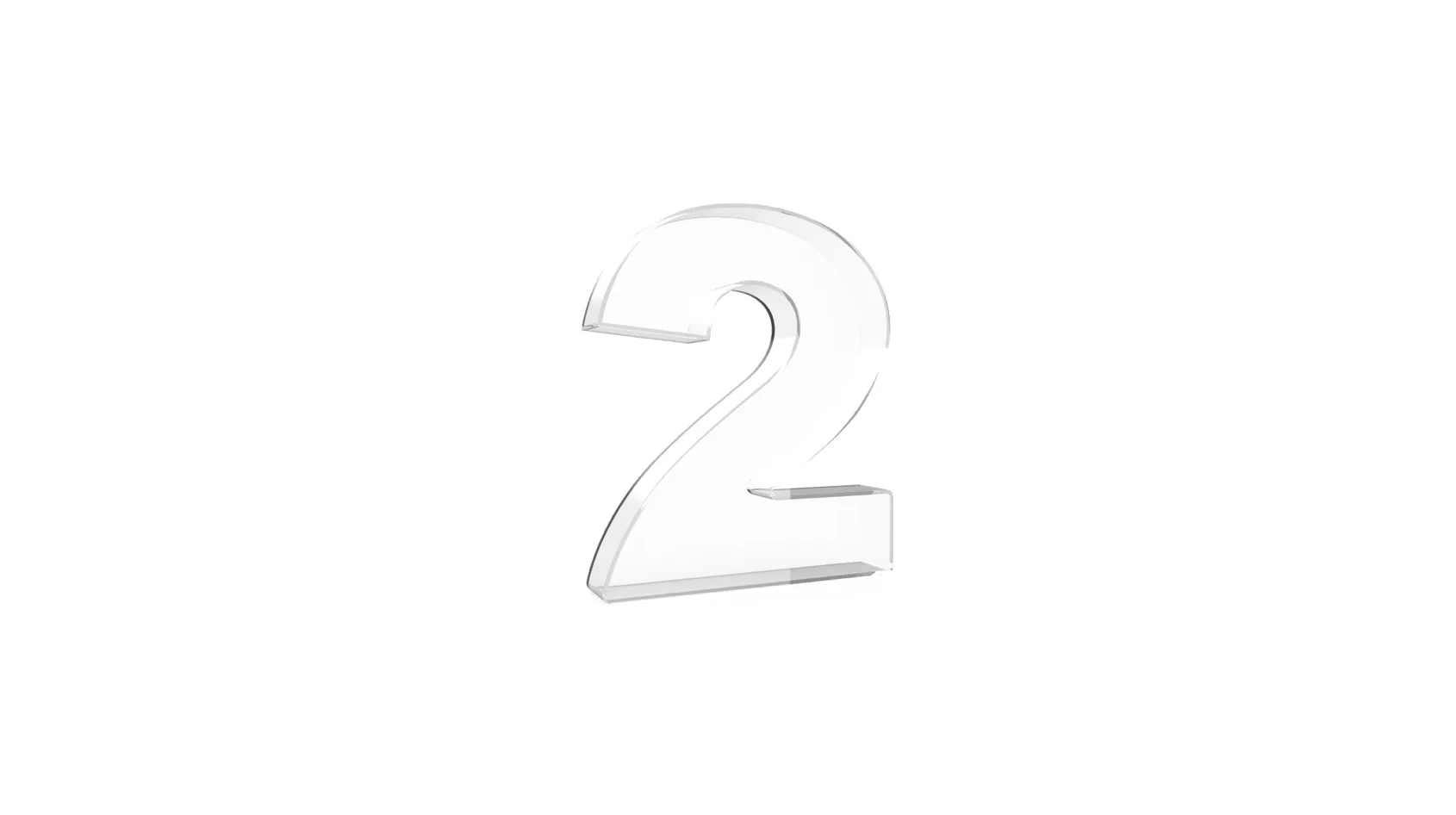 Acrylic Fillable Number 2