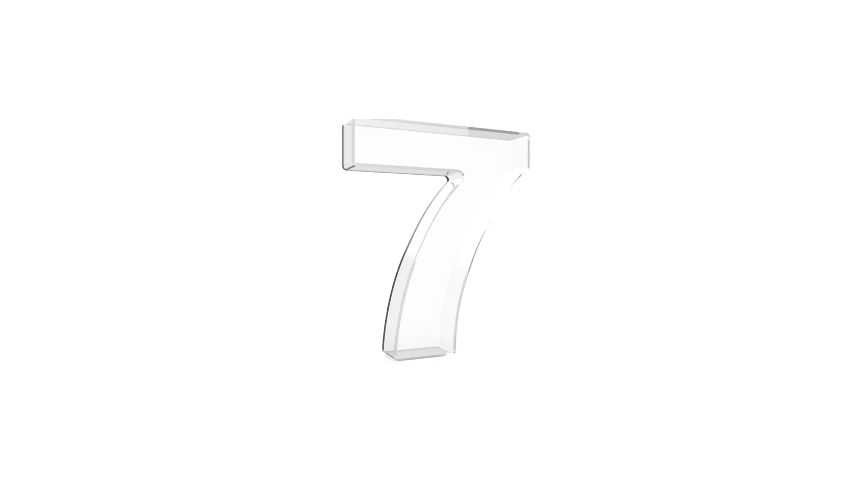 Acrylic Fillable Number 7 