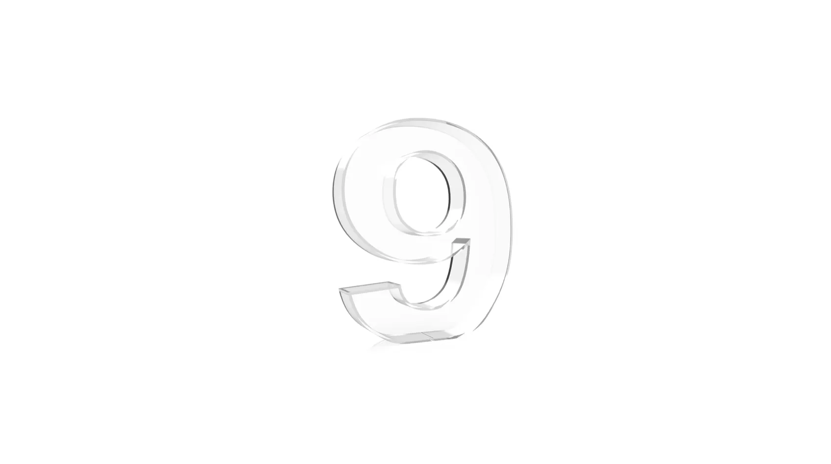 Acrylic Fillable Number 9
