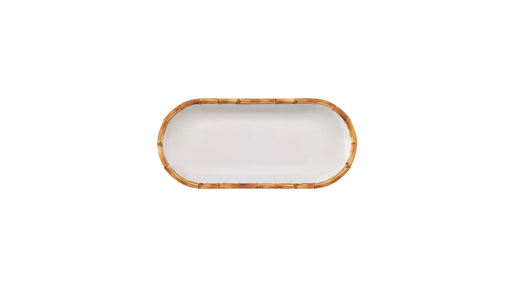 Bamboo Border Oval Platter