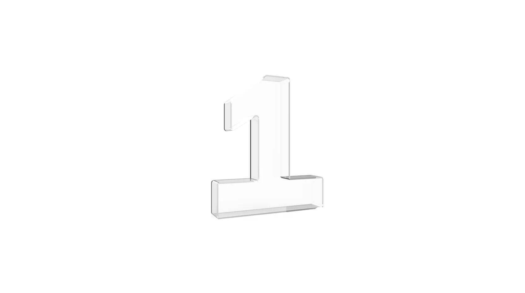 Acrylic Fillable Number 1