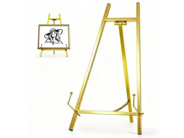 SIGN STAND / EASEL - GOLD TABLETOP EASEL 13.3 INCH