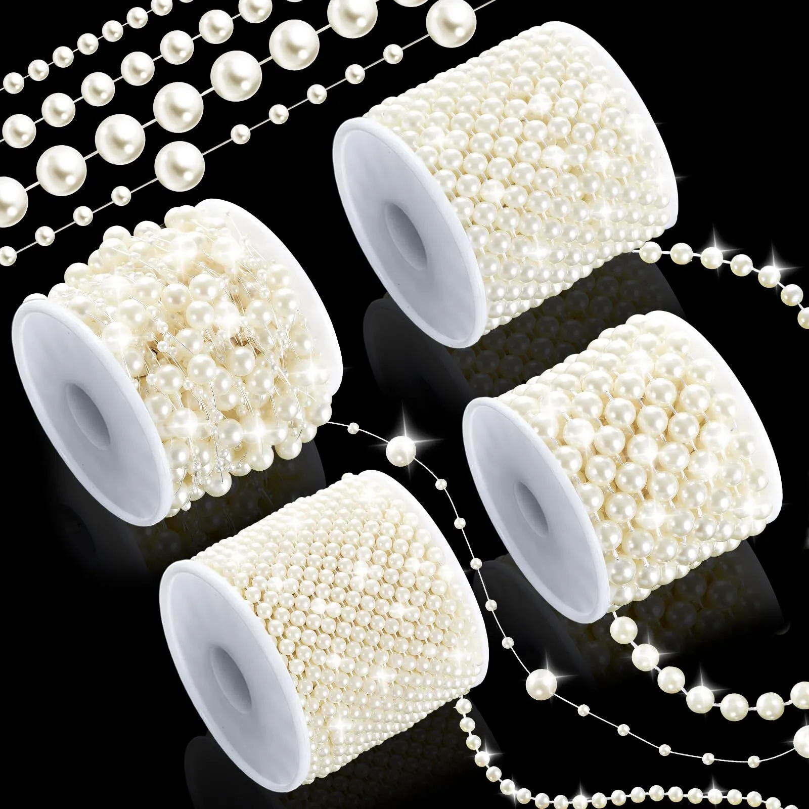 GARLAND - PEARL GARLAND - 4MM 26 FT GARLAND