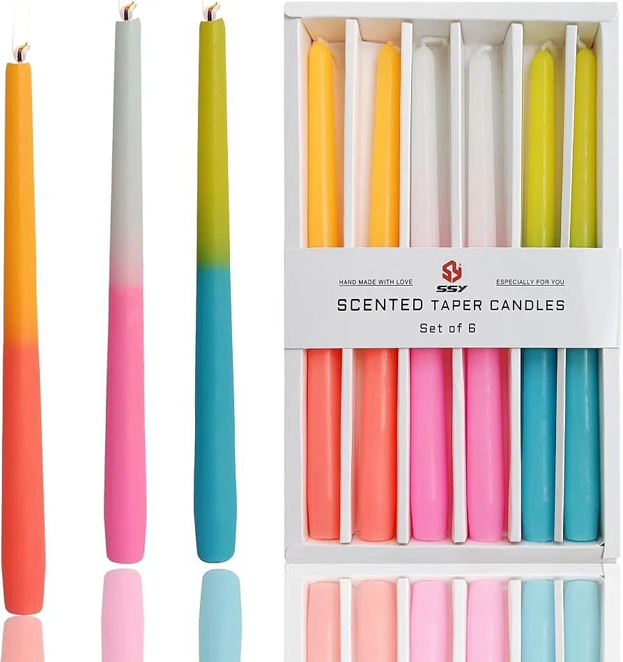 CANDLE - 10 INCH JADE GREEN TAPER CANDLE 