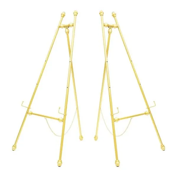 SIGN STAND / FLOOR EASEL - GOLD EASEL STAND 