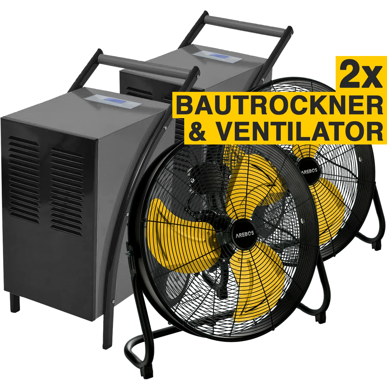 2x Bautrockner, 2x Ventilator