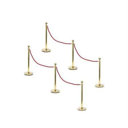 Gold Post & Rope Package - 6 Post/4 Ropes