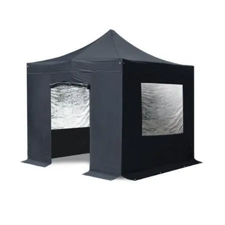 3M x 3M Gazebo - Black With Sides