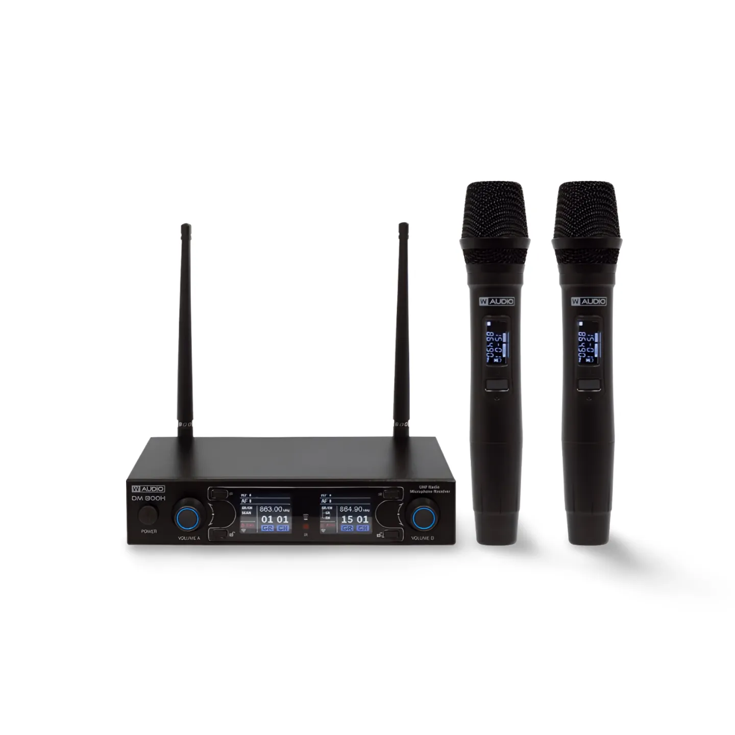 Wireless Dual Handheld Microphone System - DM800