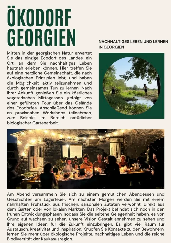 1 Tag im Ökodorf Ninigori – Nachhaltigkeit & Natur in Kachetien