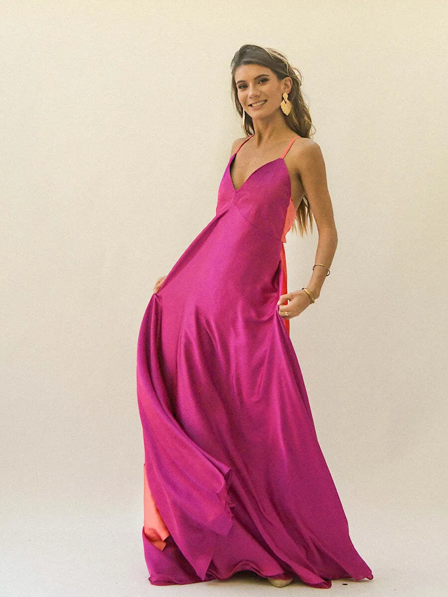 VESTIDO ROCA ROSARIO MAGENTA