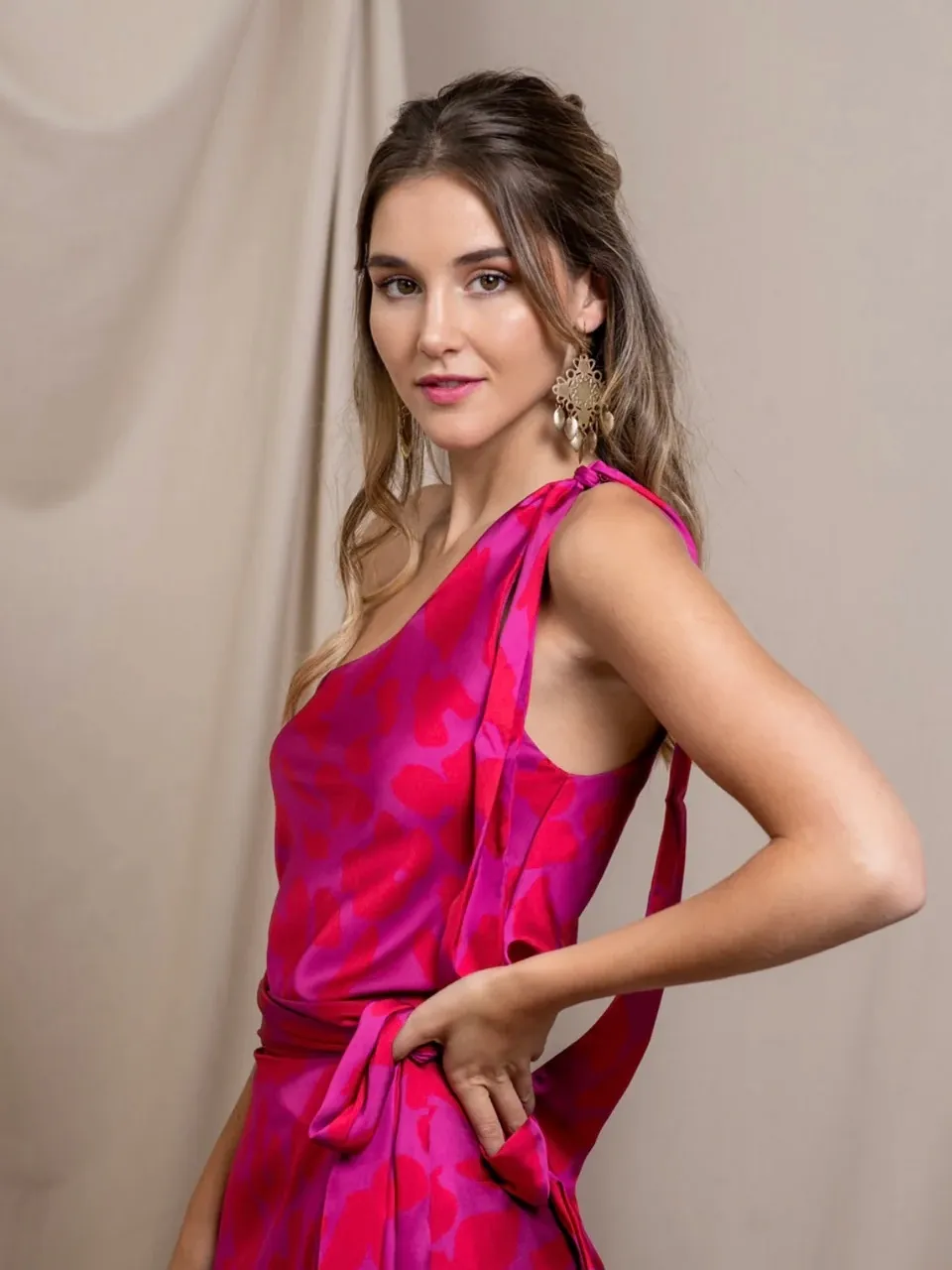 TOP ANGE EYZAGUIRRE ANIMAL PRINT FUCSIA