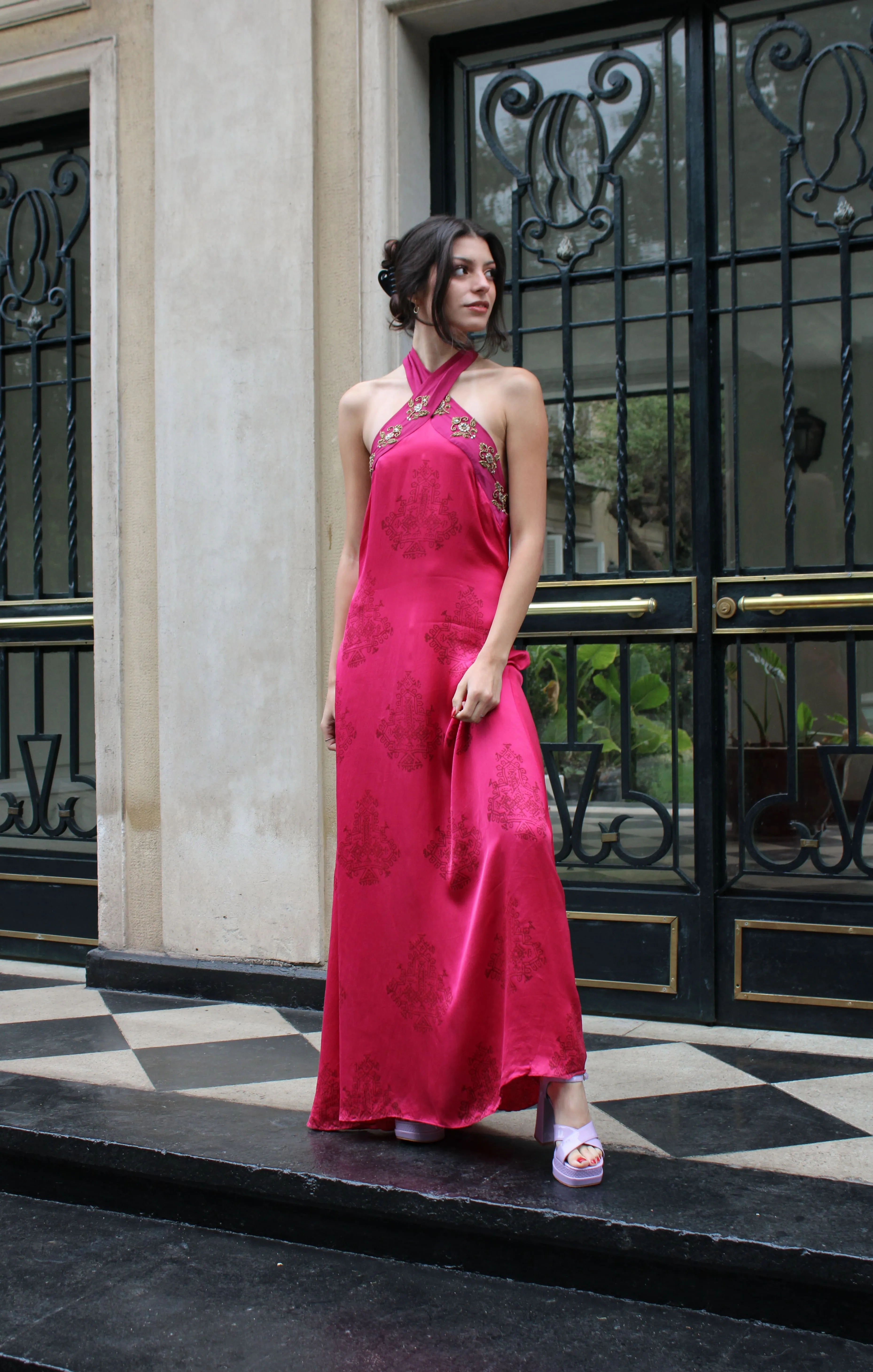 VESTIDO INDIA CHIC DIONNE FUCSIA