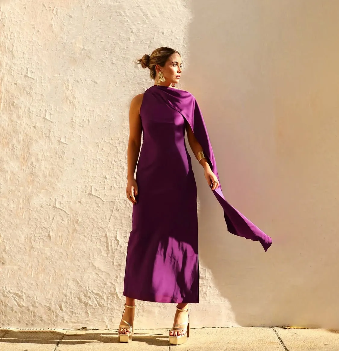 VESTIDO THE ARE ABRIL CIRUELA