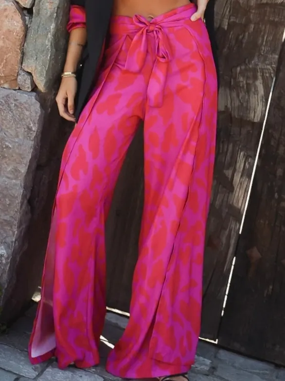 PANTALÓN ANGE EYZAGUIRRE ANIMAL PRINT FUCSIA