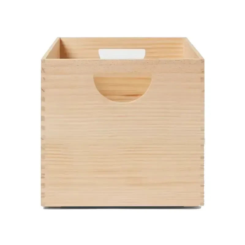Wooden cube container
